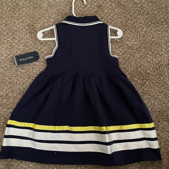 NWT Nautica Navy Blue Striped Dress - Picture 4 of 6